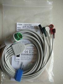 China Mindray EA6251B 5-lead 12 Pin ECG Cable, Snap, AHA/040-000961-00  Leadwires supplier